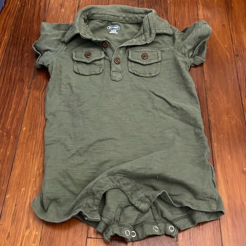 Green one piece polo